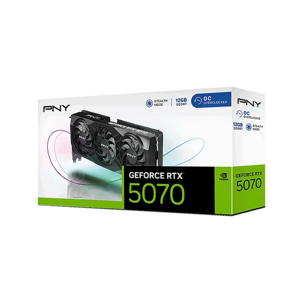 PNY NVIDIA GeForce RTX 5070 OC 12GB GDDR7 Triple Fan Graphics Card 2