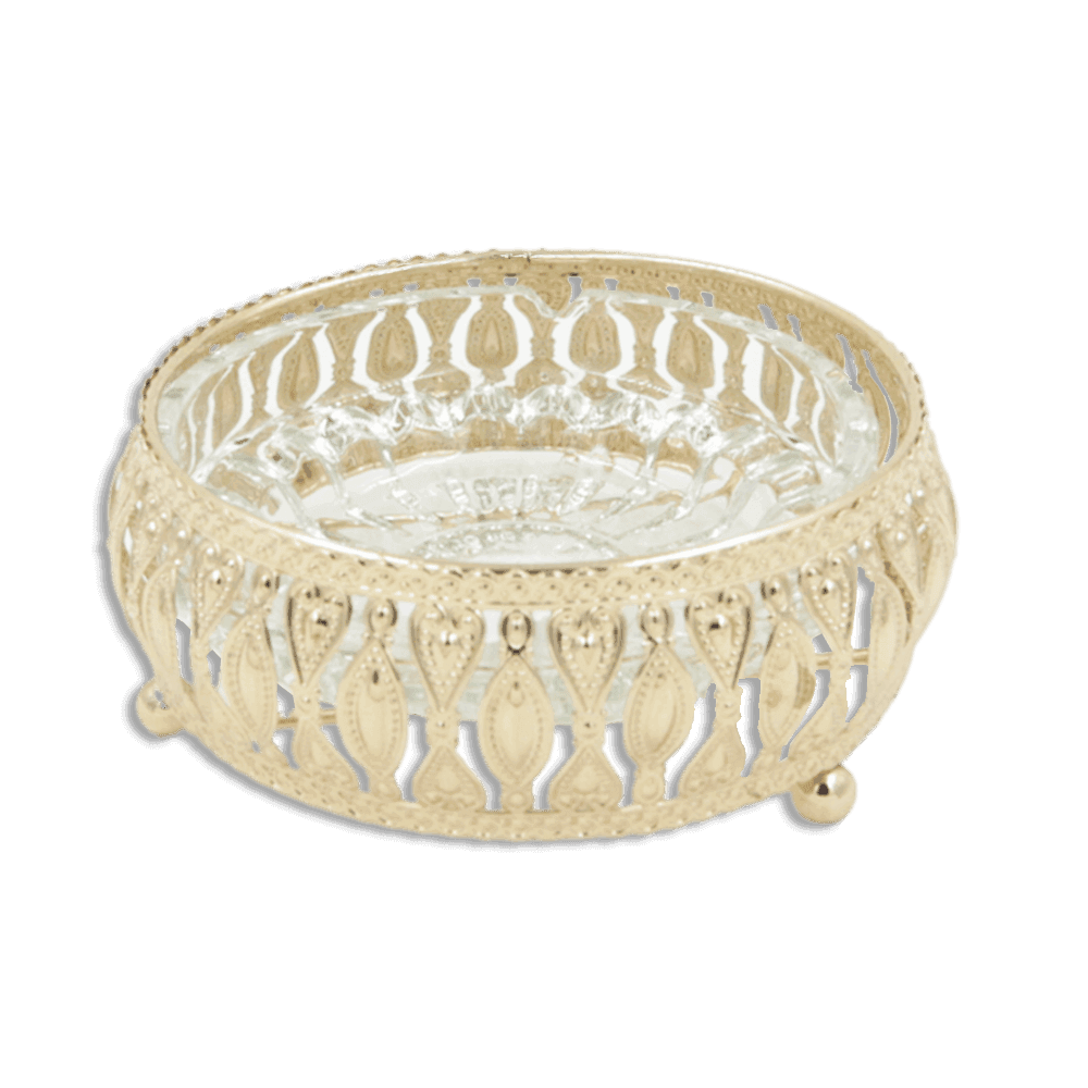 Ash Tray with Golden Stand