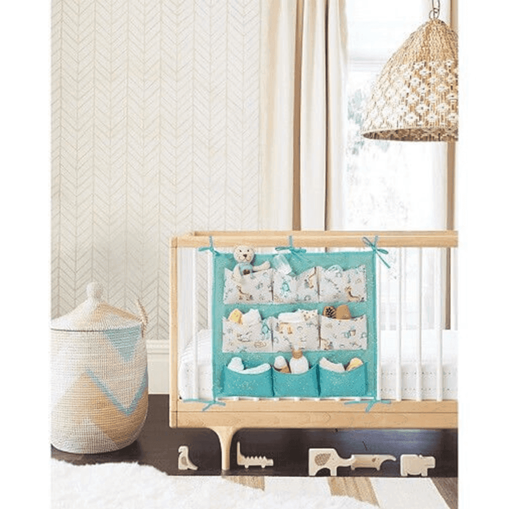 Blue Baby Crib Organizer 9 Pockets 3