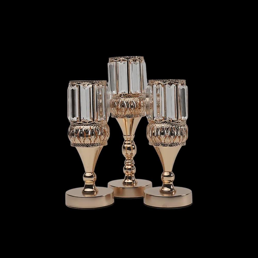 Décor Golden 3 Pcs Candle Holder Set