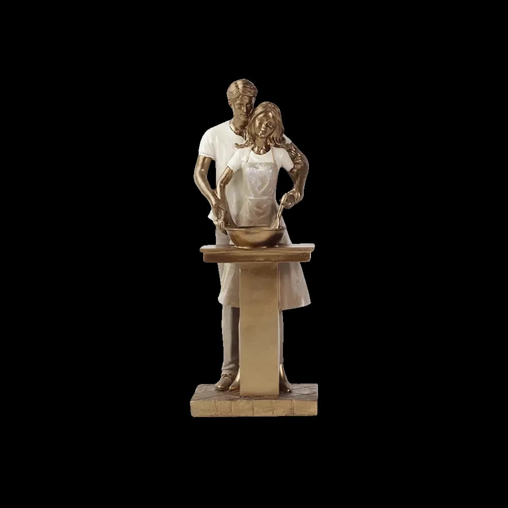 Resin 10x25cm Couple Figurine Decor
