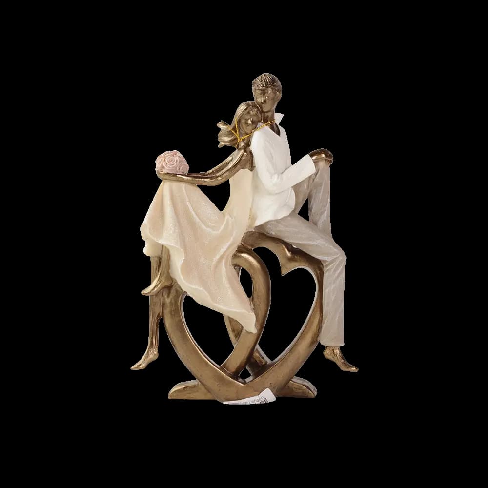 Resin 17.5x25cm Couple Figurine Decor