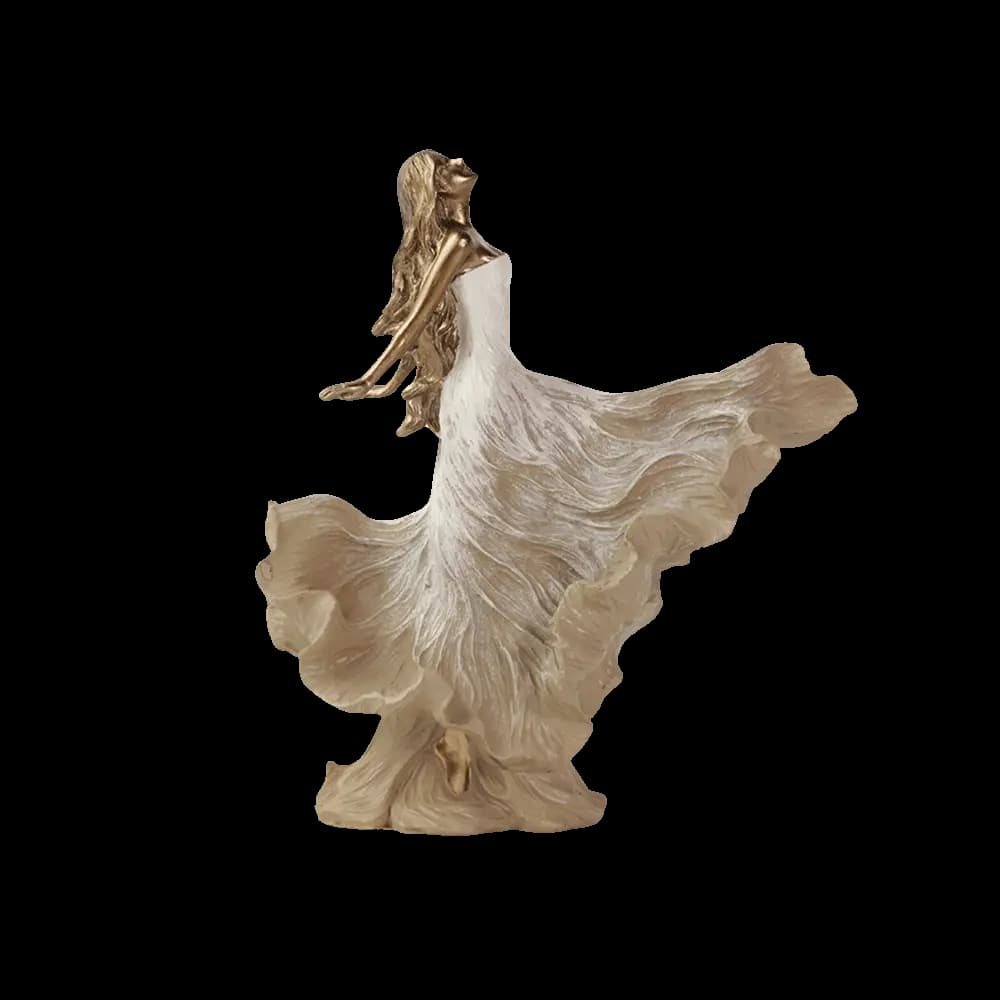 Resin 25×25.5cm Lady Figurine Decor