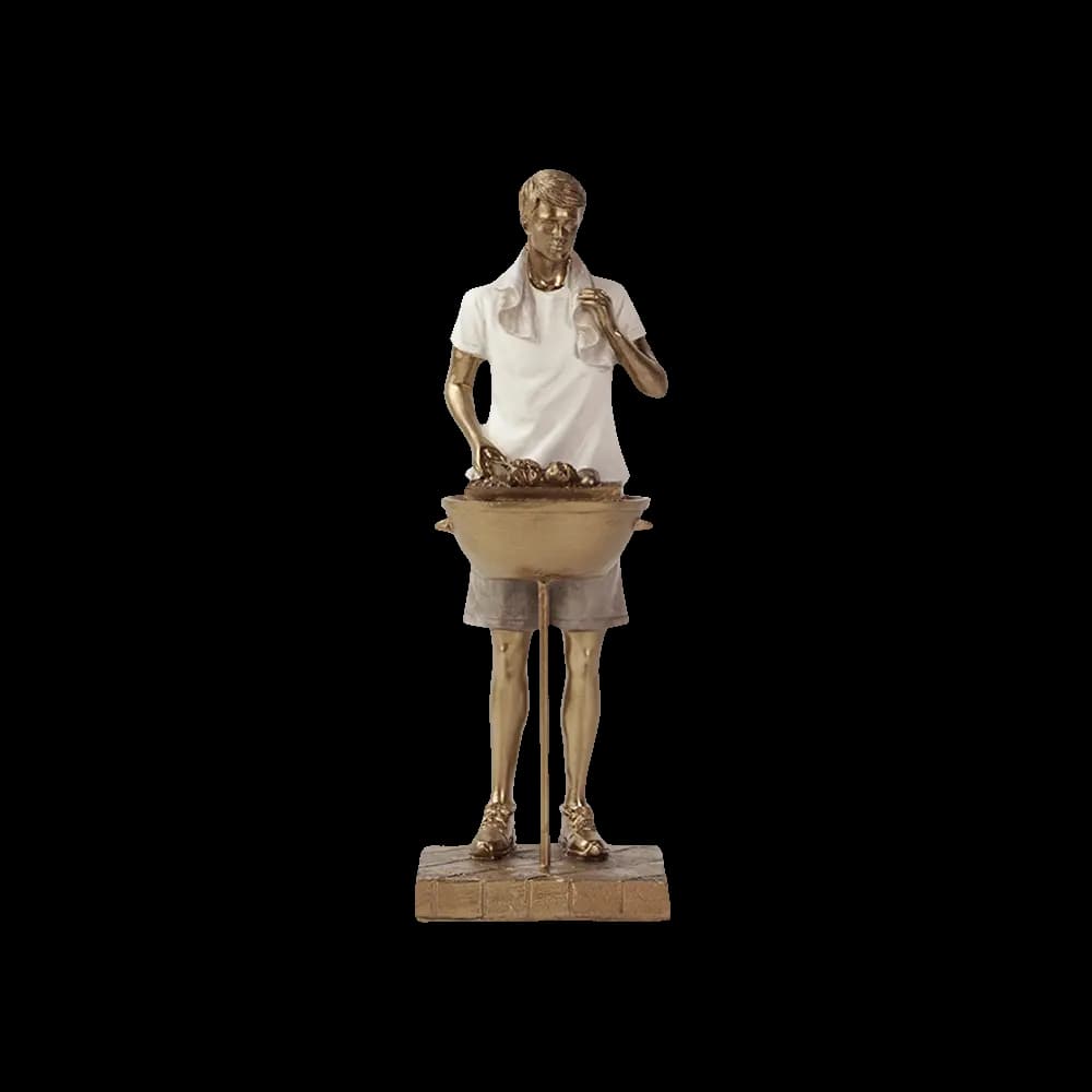 Resin 9×25.5cm Chef Figurine Decor