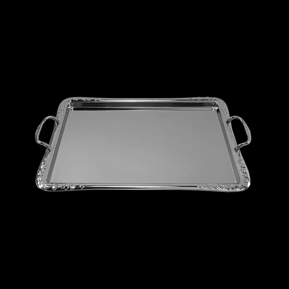 Stainless 45x28cm Floral Patterned Tray