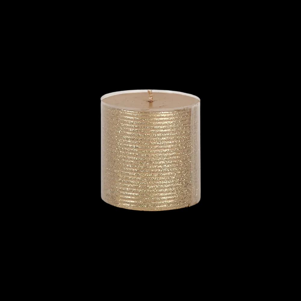 Cylindrical 7.5cm Gold Candle