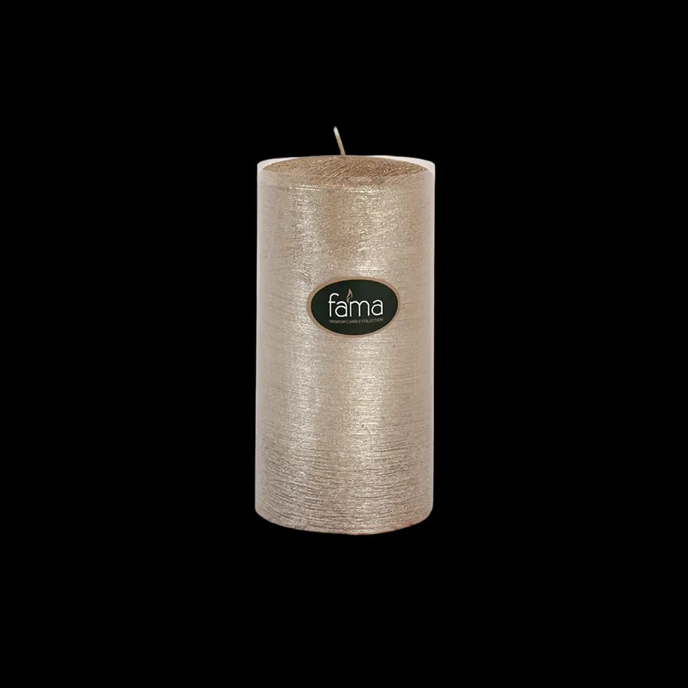 Fama 7.5x15cm Gold Candle