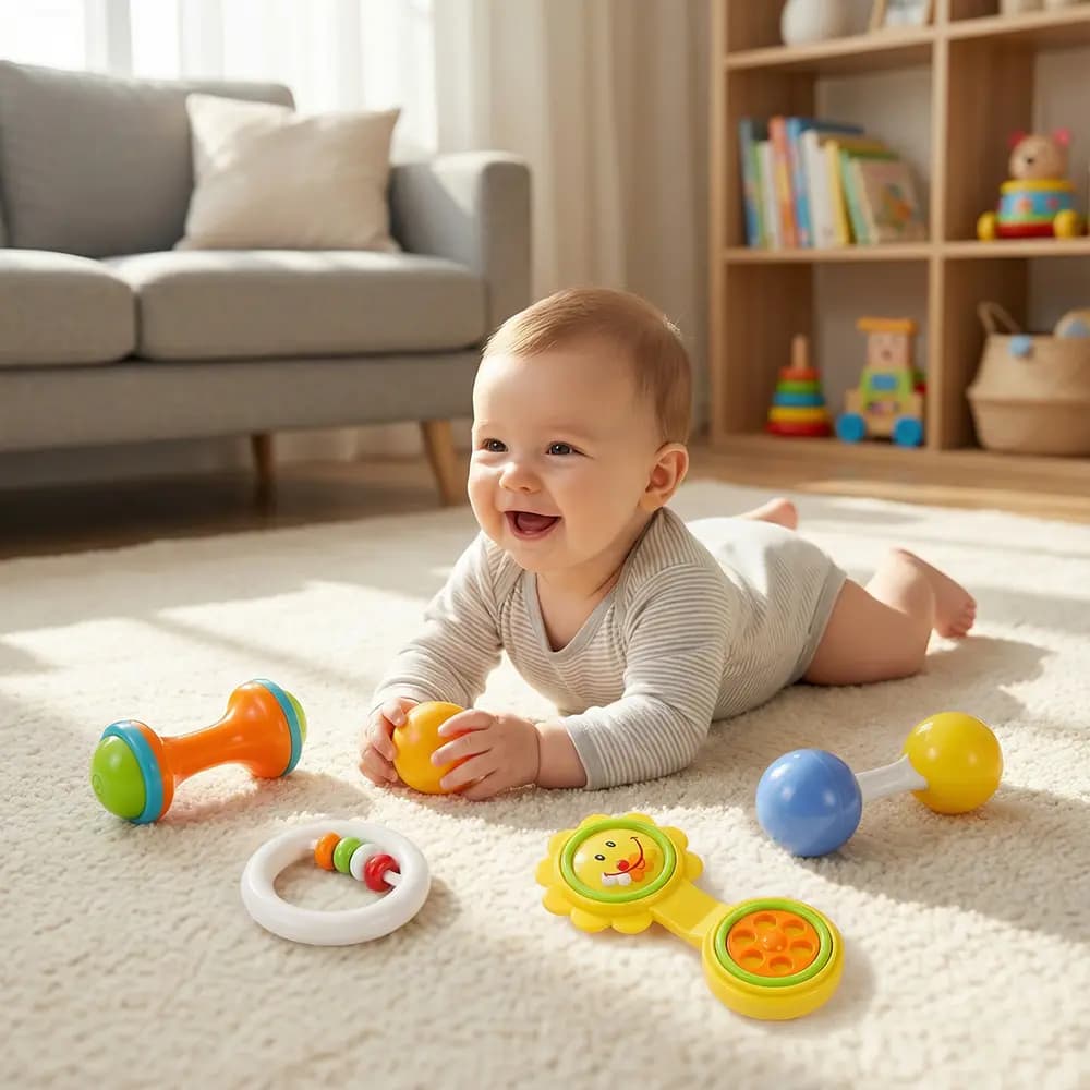 Baby Ring 4pcs Rattle Toy Set 2