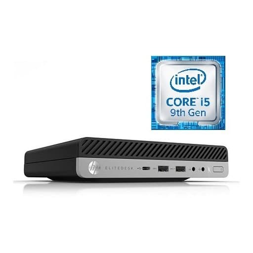 HP Mini Desktop USFF EliteDesk 800 G5 Mini Intel Core i5-9500T 8G DDR4, M.2 256G SSD 4K Support, DP