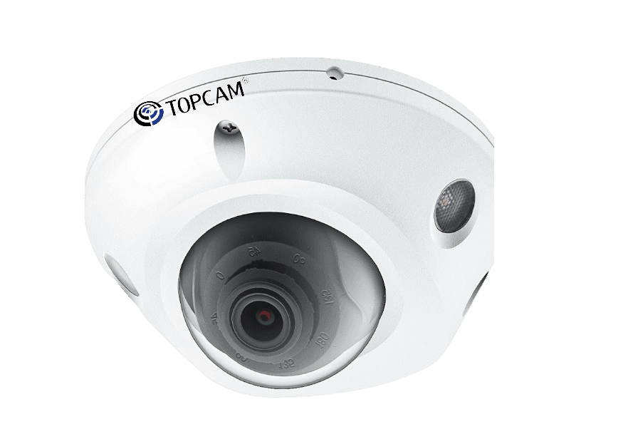 Topcam 8MP IP Cam Mini Dome 4K POE Audio Vandal proof 2.8mm Dual Light WDR SD Human Detection