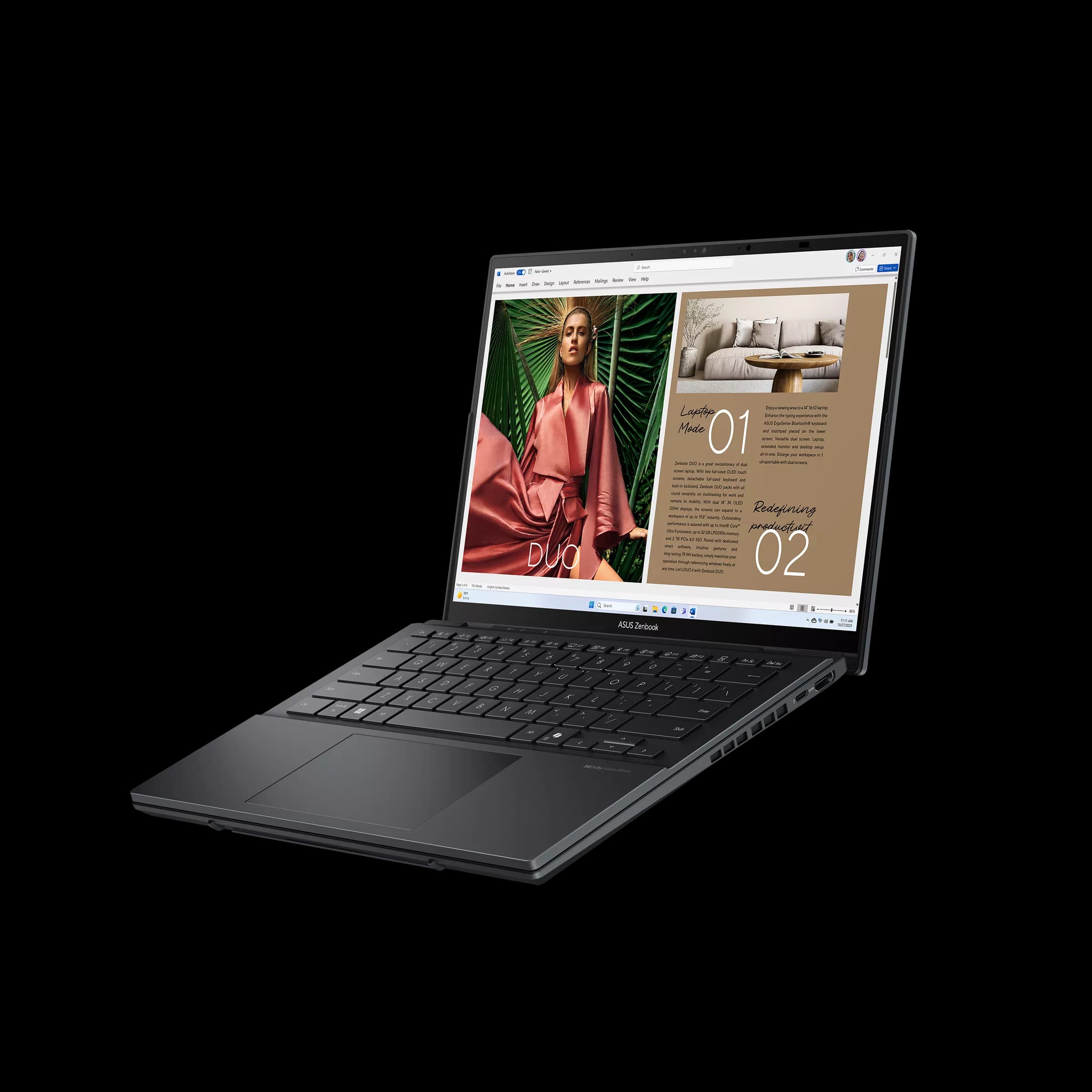 ASUS Zenbook Duo UX8406CA — Ultra 9-285H, 32GB RAM, 2TB NVMe, Dual 14" OLED Touch 3