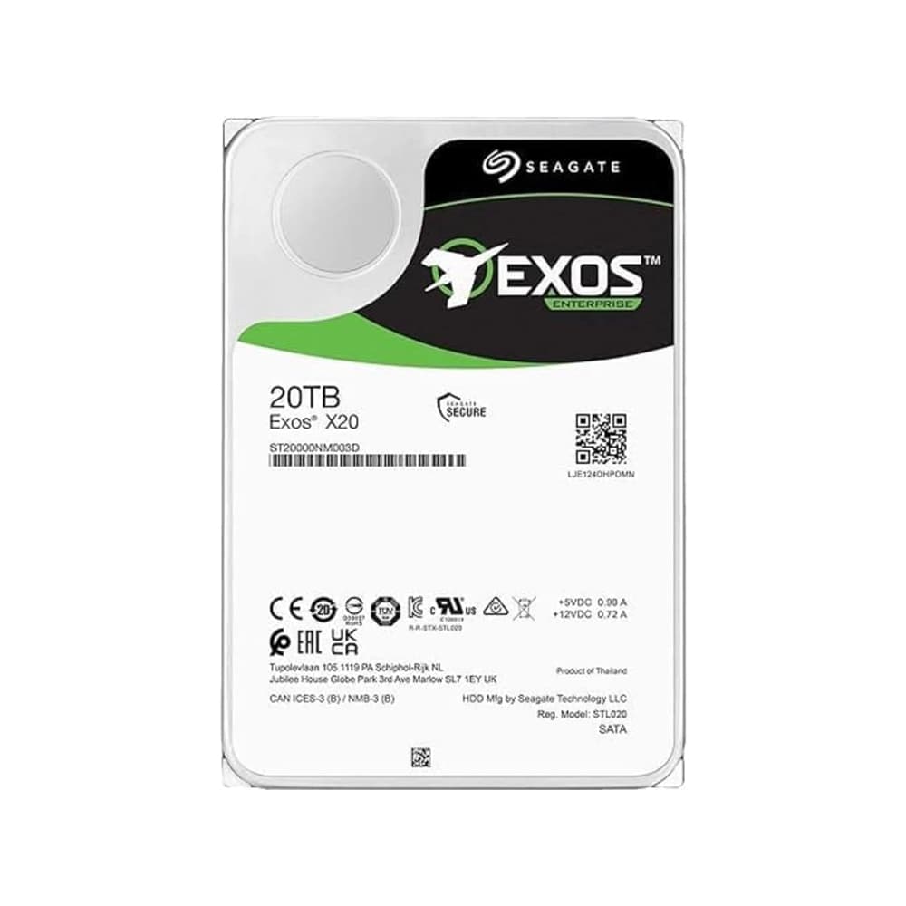 Seagate Exos X20 20TB 7200 RPM 256MB Cache HDD