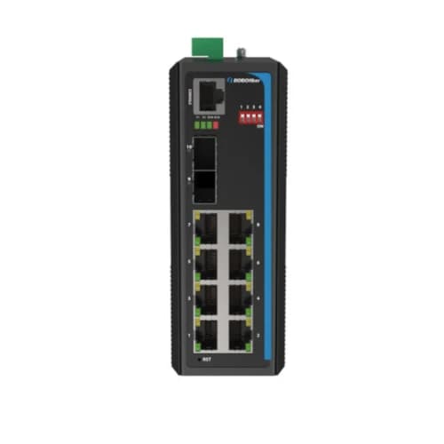 RoboFiber HGW-802SW Industrial Gigabit Fiber Switch 8x RJ45 +2x SFP ports (RK-00918)