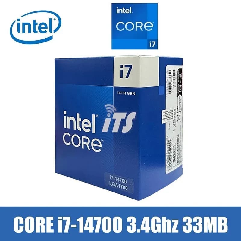 INTEL i7 14700 CPU 4.2GHz (5.4GHz Turbo) 14th Gen LGA1700 20-Cores 28-Threads 61MB 65W UHD Graphics 770 Retail Raptor Lake with... (AK-24570)