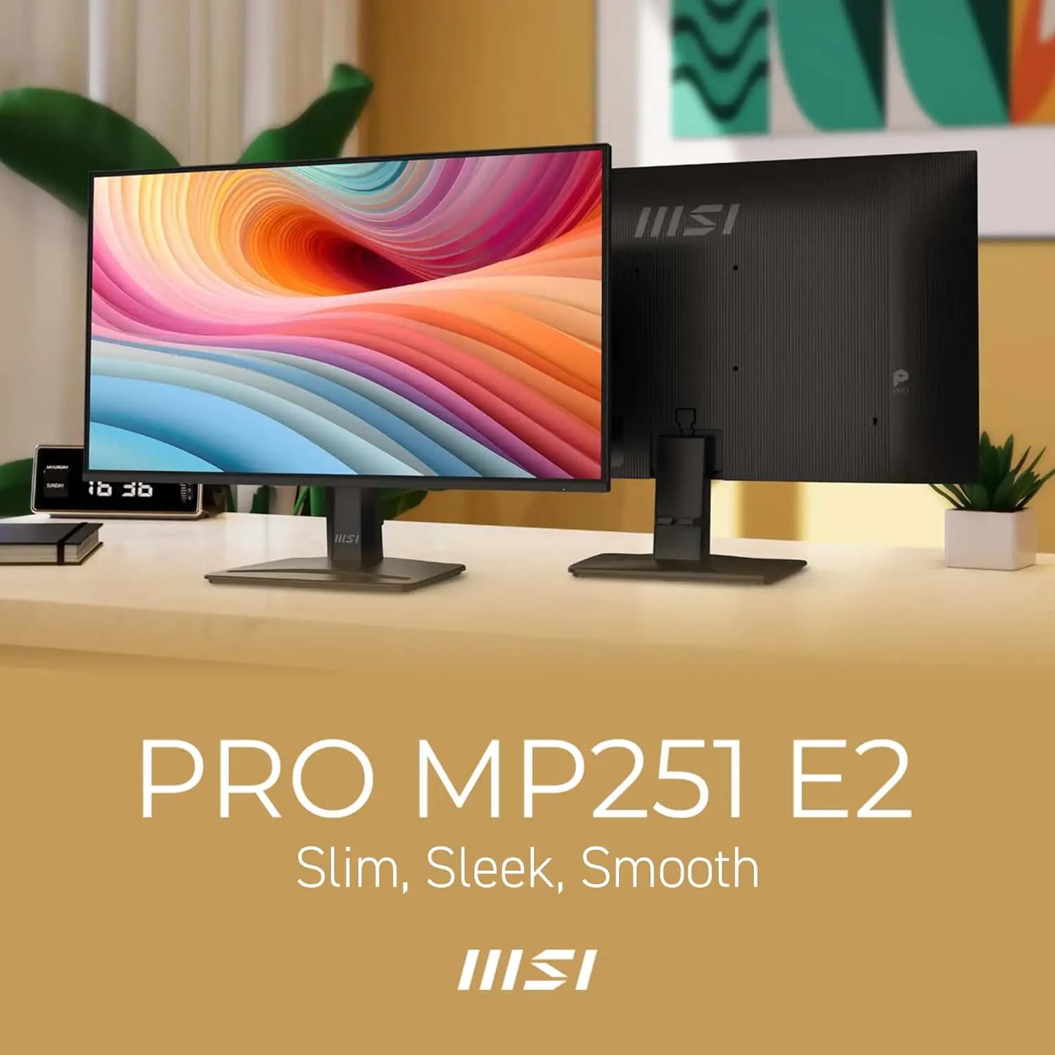 MSI PRO MP251 E2 3PD2 24.5” FHD Monitor | IPS | 120Hz | 1ms | Eye Care | HDR | Adaptive-Sync | HDMI, DP, VGA | Built-in Speakers