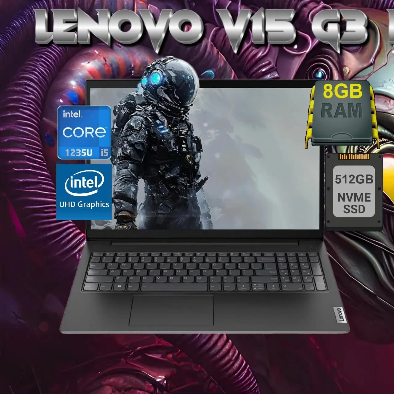Lenovo V15 G3 IAP Intel Core i5-1235U | 8GB DDR4 RAM ; 512GB SSD NVMe | Intel UHD Graphics (AK-20918)