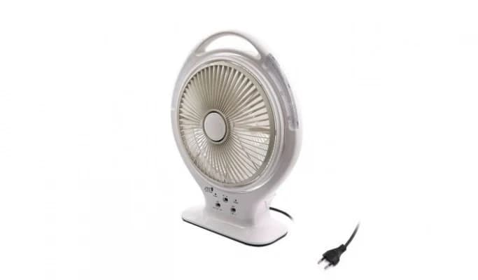 JTC Desktop Rechargeable Fan with 20 LED Lights & Oscillation -14" | JF-2396