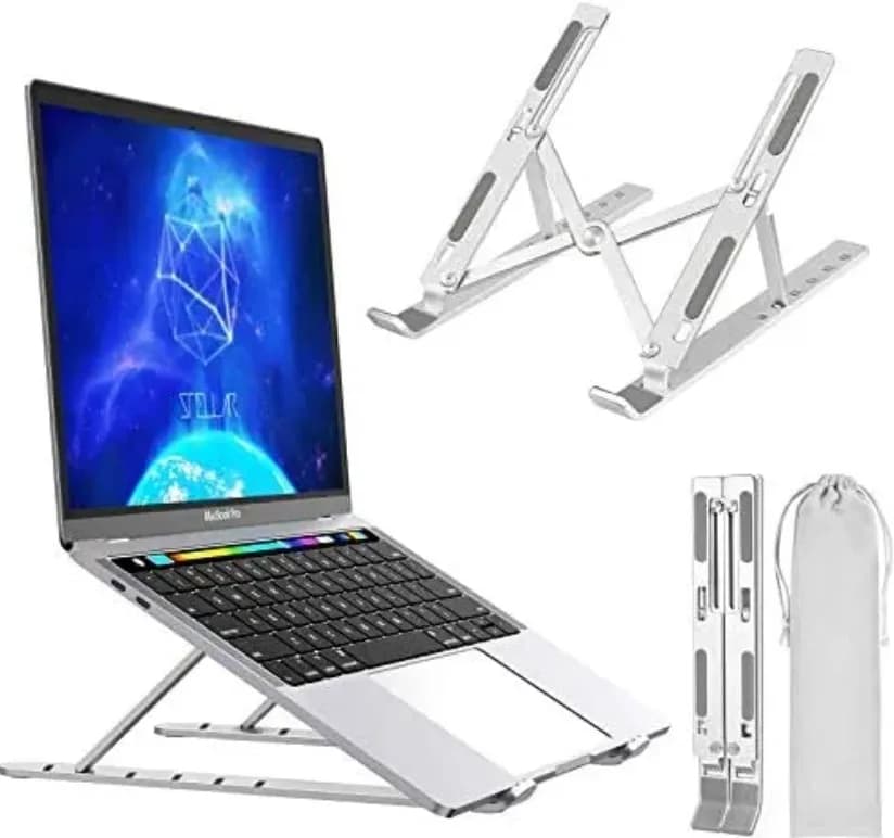Ultra Compact Laptop Riser Stand | 6 Levels of Height Adjustable Portable Laptop Holder for Desk