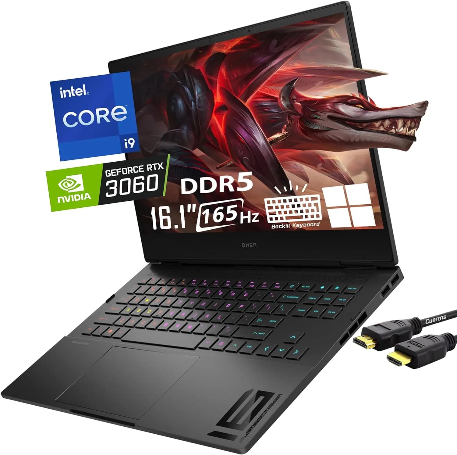 HP OMEN OMEN 16-k0033dx 16.1″ 16GB 1TB SSD Core i9-12900H 2.5GHz RTX 3060 WIN11H