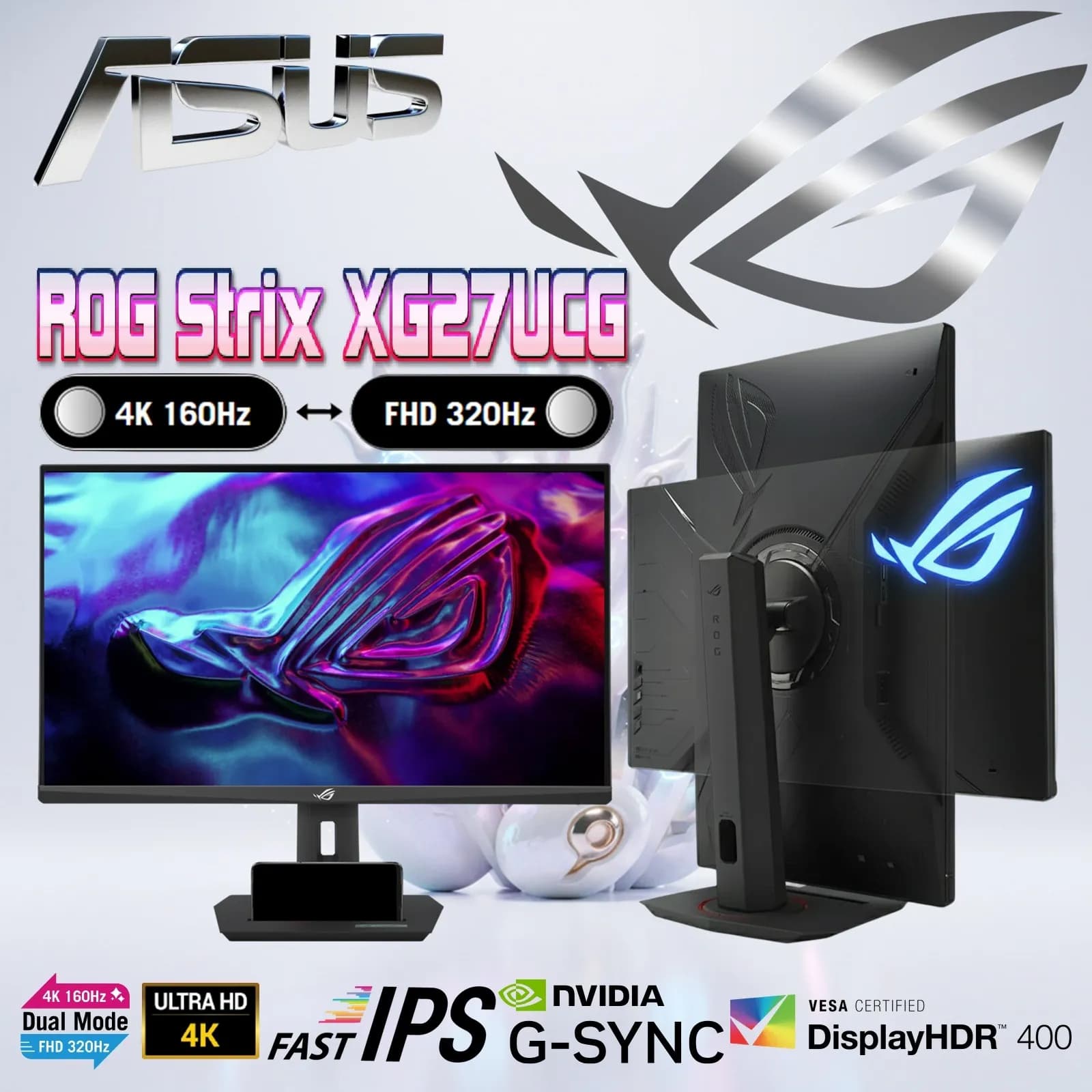 ASUS ROG Strix XG27UCG Dual mode 27-inch Gaming Monitor