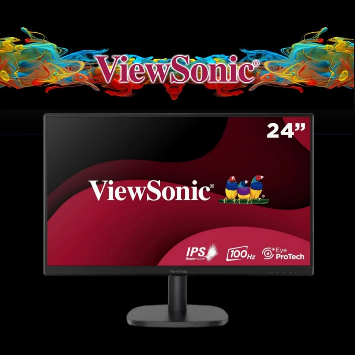 ViewSonic VA2463-H-5 23.8” IPS LCD Monitor –1080p Full HD 100Hz, 4ms Response Time, Micro Bezel , 98% sRGB, Anti-glare, Low...