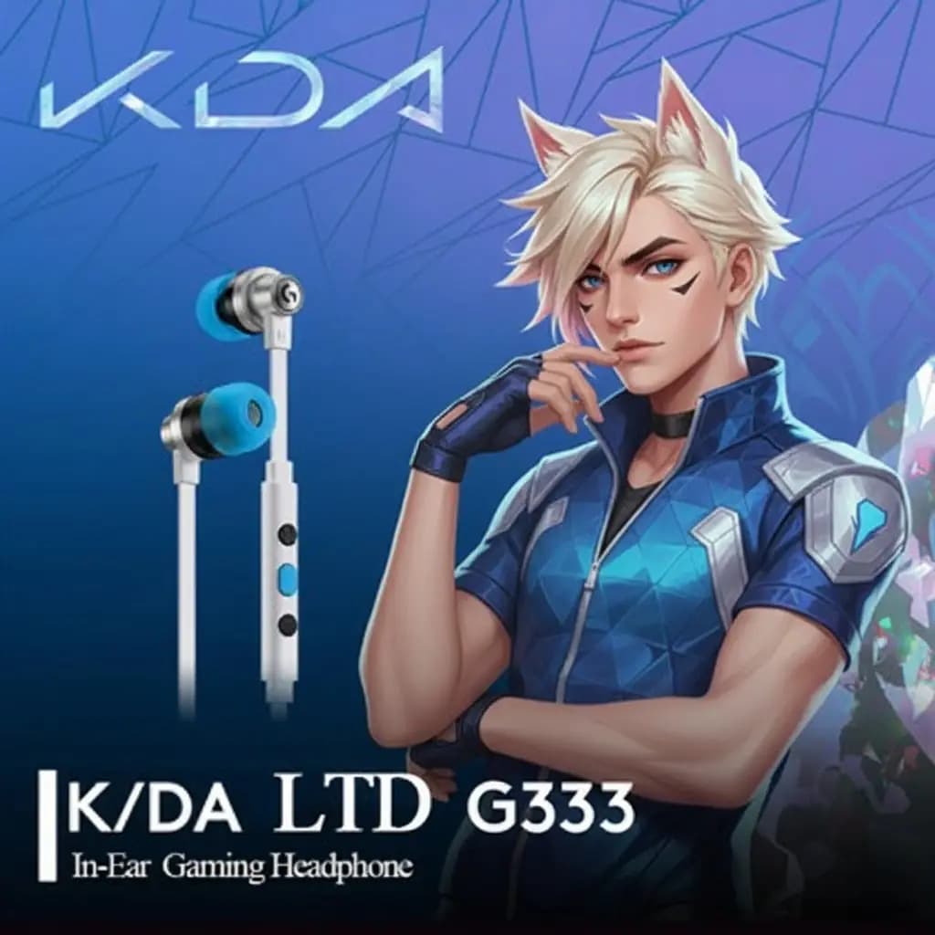 Logitech G333 K/DA Dual-Driver Gaming Earphones with Mic