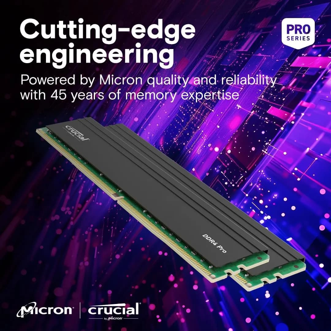 Crucial Pro RAM 64GB Kit DDR4 3200MT/s ; Supports Downclocking to 3000MT/s or 2666MT/s ; (PC4 25600) 288-Pin Desktop Memory ;...