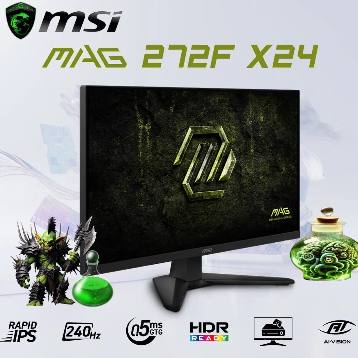 MSI MAG 272F X24 27-inch FHD 240Hz Rapid IPS Gaming Monitor