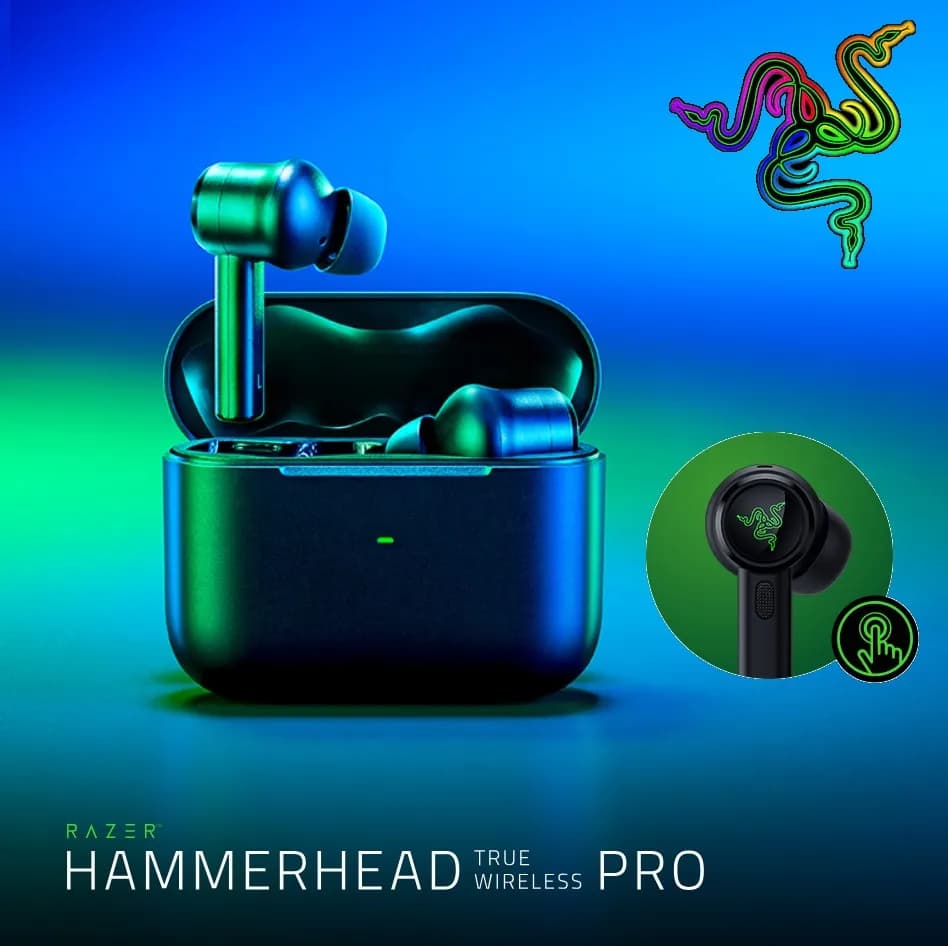 Razer Hammerhead True Wireless Pro Bluetooth Gaming Earbuds: THX Certified