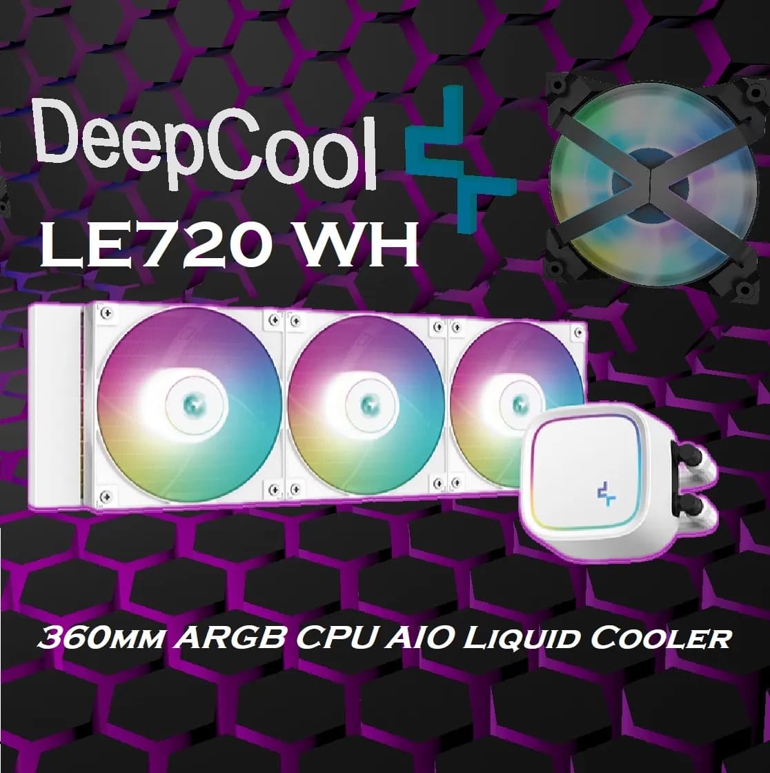 Deepcool LE720 WH 360mm ARGB CPU Liquid Cooler All in One| Support : Intel LGA1700/1200/1151/1150/1155 & AMD AM5/AM4
