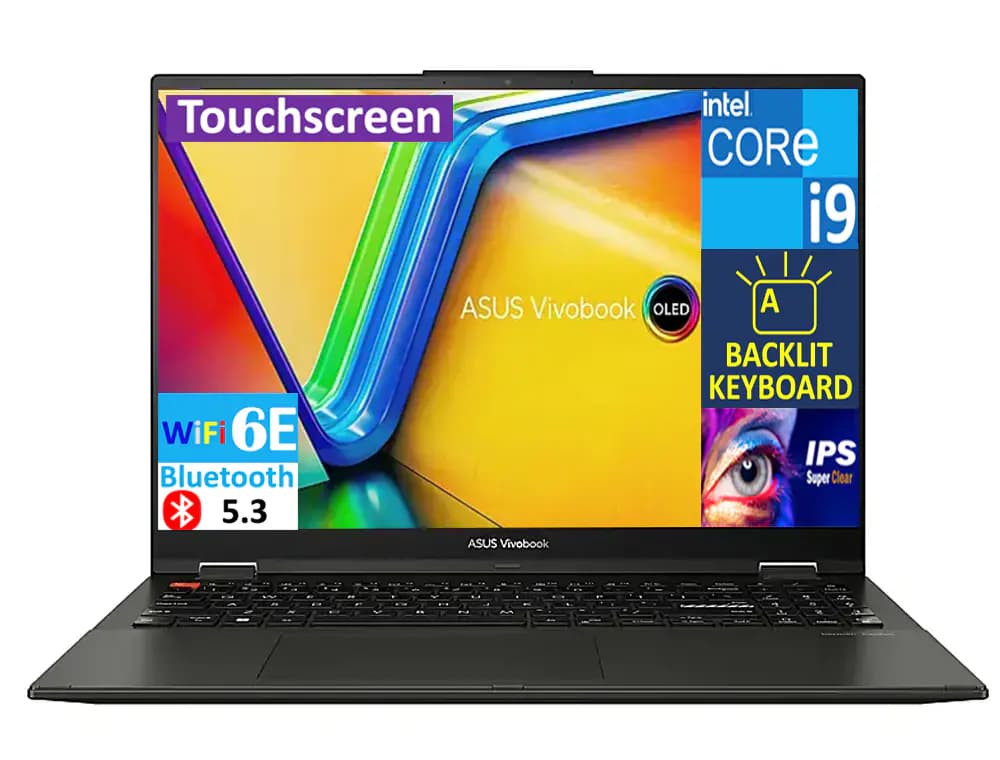 ASUS Vivobook S 16 Flip TP3604VA-IS93T 2-in-1 Laptop Intel i9-13900H | 16GB DDR4 RAM; 1 TB NVMe SSD