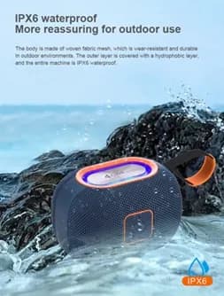 KISONLI G18 SPEAKER IPX6 5W BT 1800MAH WATERPROOF RGB FM USB HANDS FREE CALL