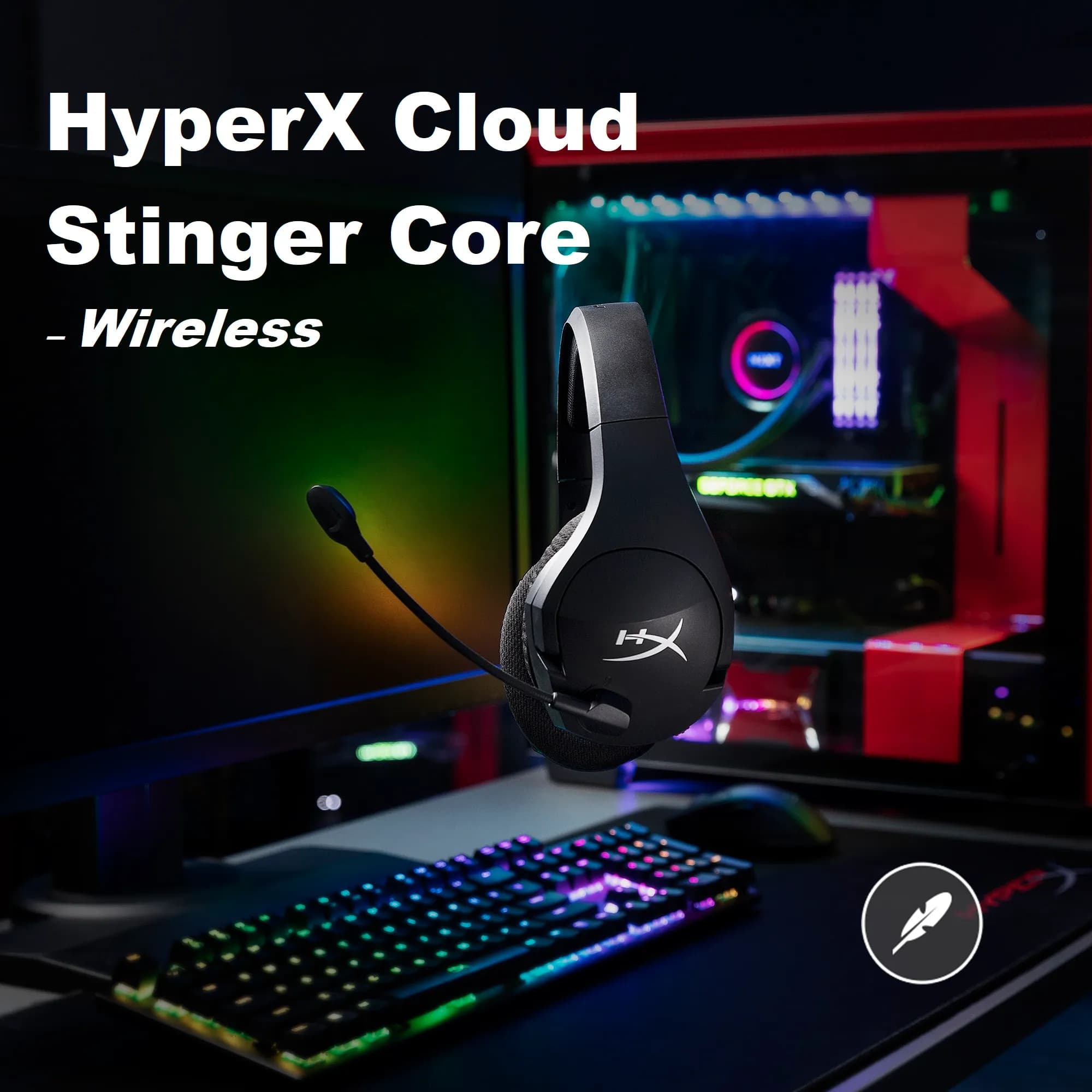 HyperX Cloud Stinger Core Wireless Gaming Headset, NGENUITY Virtual 7.1 , DTS Headphone , Adjustable Steel Sliders ,... (AK-28432)