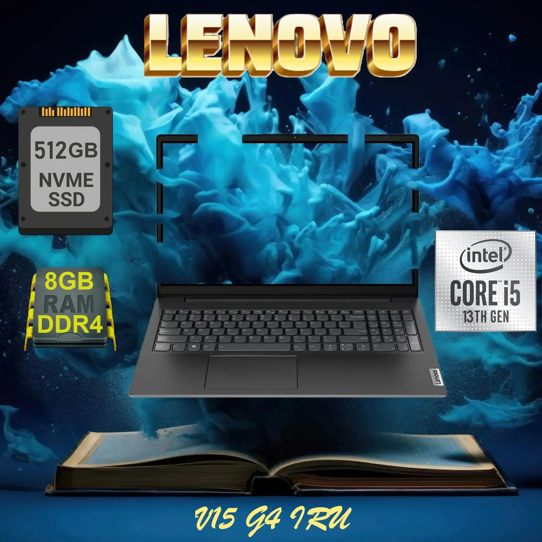 Lenovo V15 G4 IRU Intel Core i5-13420H | 8GB DDR4 RAM; 512GB NVMe SSD | 15.6″ FHD TN Display | DOS | Intel UHD Graphics