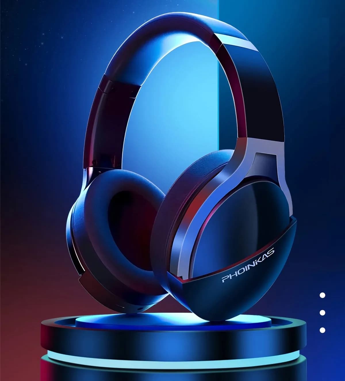 PHOINIKAS Q7 HEADPHONE Wireless / Wired Over Ear Headphones with 50mm Built-in Microphone with Noise Cancelling, Bluetooth 5.0