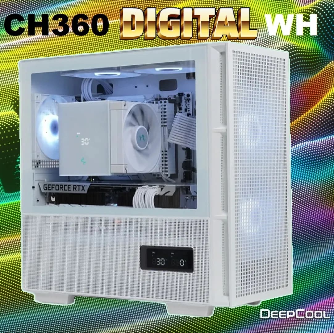 DEEPCOOL CH360 DIGITAL WH ARGB mATX White Gaming Case
