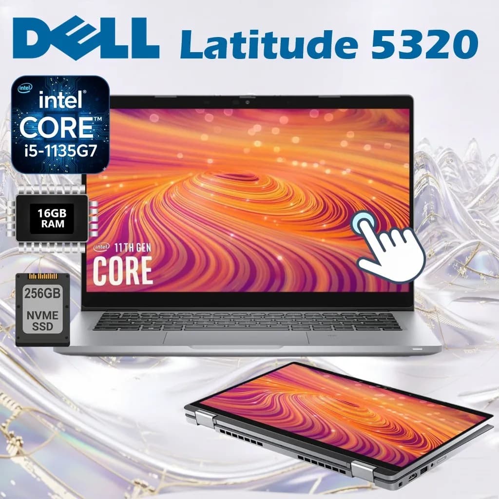 Dell Latitude 5320 2-In-1: Intel Core i5-1135G7 | 16GB RAM, 256GB SSD | 13.3in FHD Touchscreen Display | Windows 10