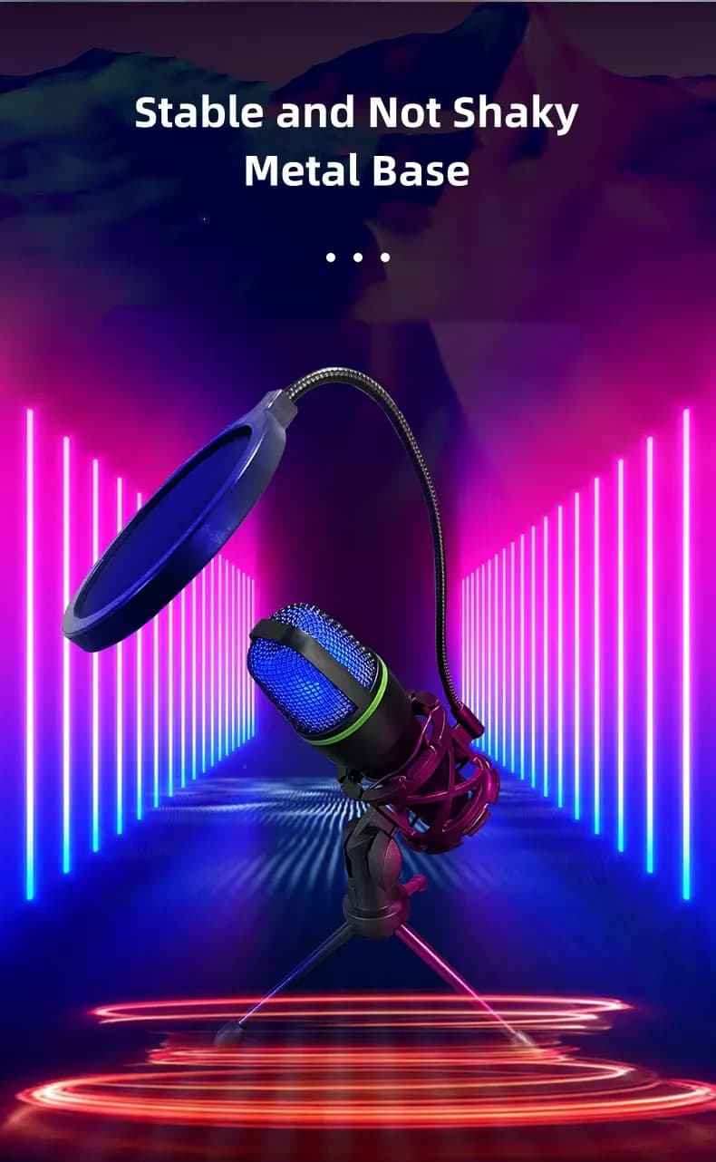 Rgb Light Emitting Usb Game Microphone