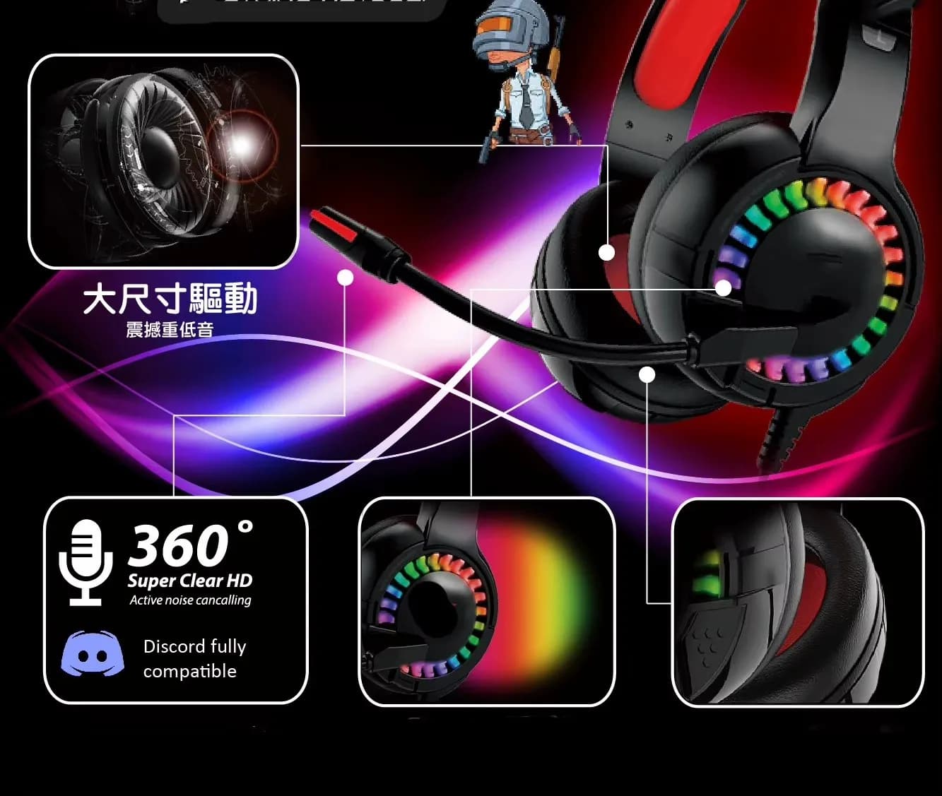 GAMING HEADSET GW601 RGB USB 7.1