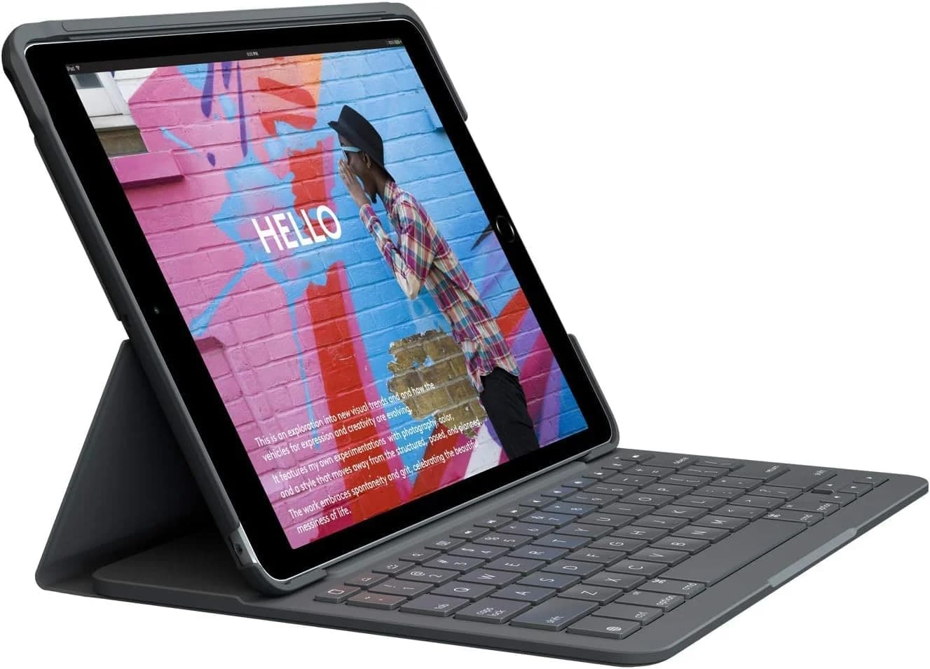 Logitech Slim Folio Keyboard Case for iPad (7th, 8th & 9th Generation) (HM-4MGP5V)