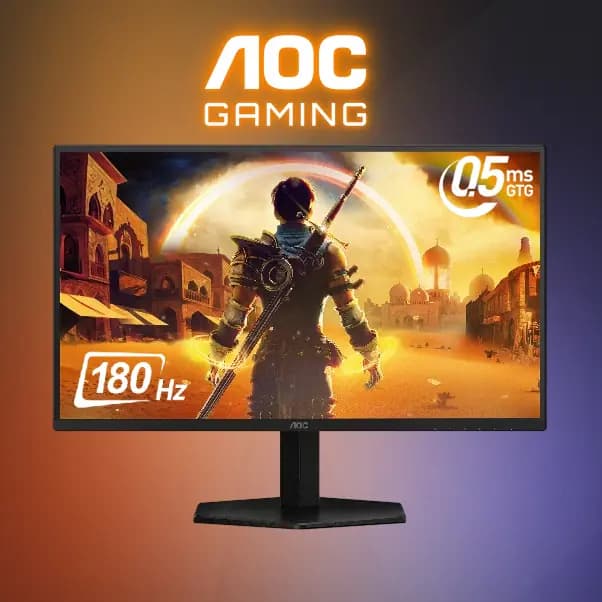 AOC 25G40E 24.5″ Fast IPS Gaming Monitor | FHD 1080p, 180Hz, 0.5ms Response, Adaptive-Sync, HDR10, 99% sRGB