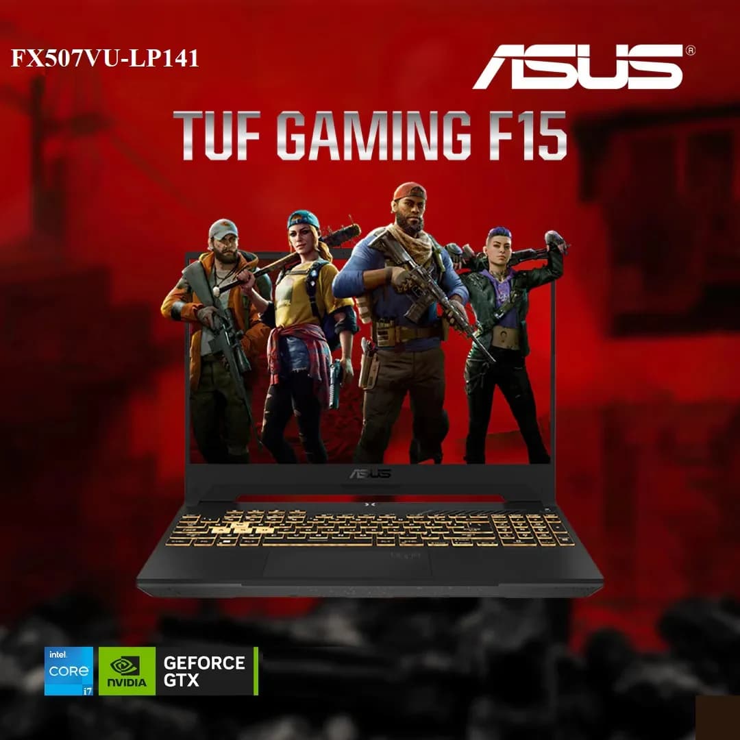 ASUS TUF Gaming F15 FX507VU-LP141 Laptop, Intel Core i7-13620H,16GB RAM, 512GB SSD, Nvidia GeForce RTX 4050 6GB, 15.6″ FHD IPS...
