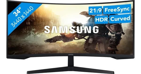 SAMSUNG S34-Inch Odyssey G5 Ultra-Wide Gaming HDR 1000R Curved Screen, 165Hz, 1ms, FreeSync 2K WQHD