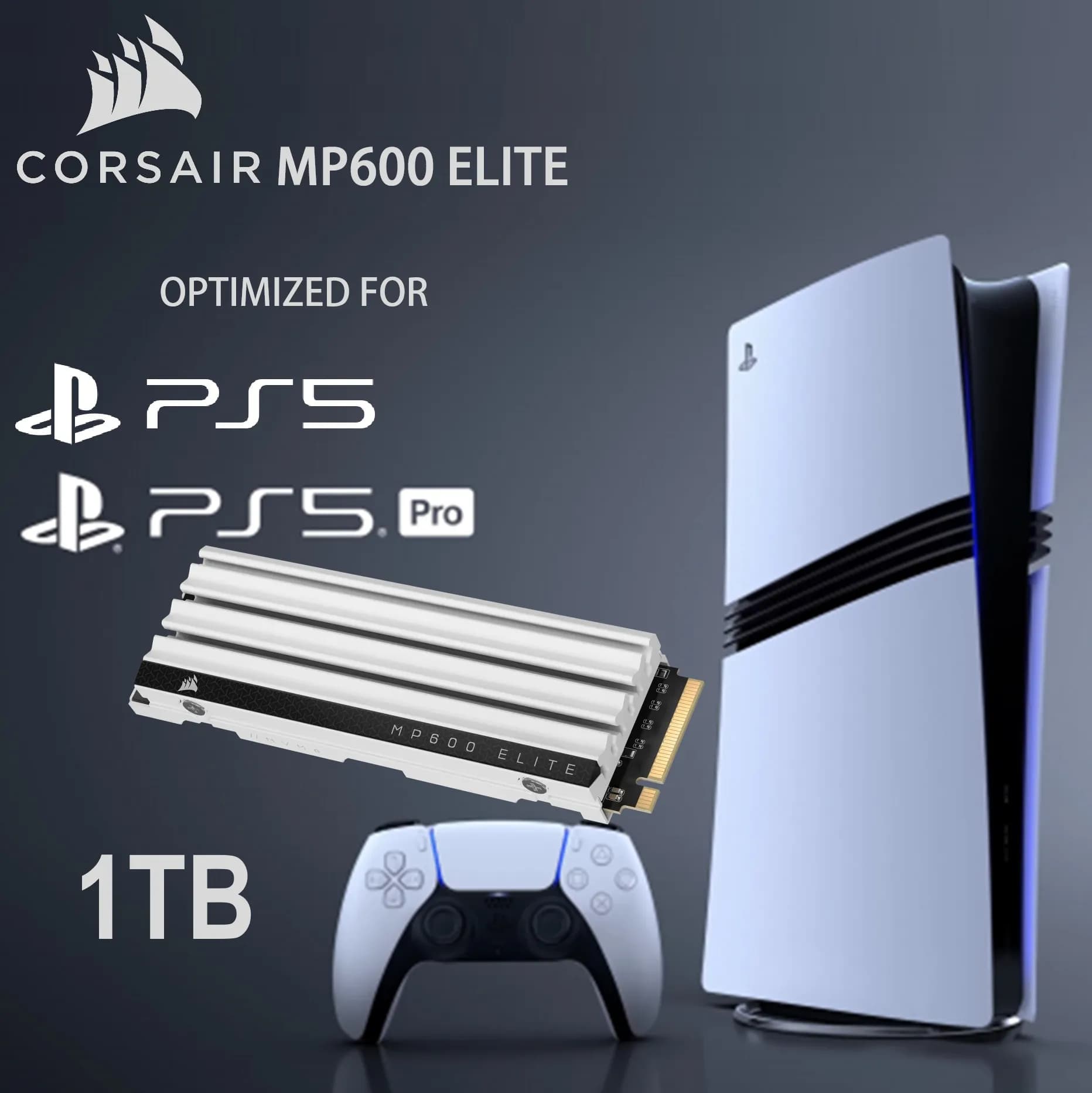 Corsair MP600 Elite 1TB M.2 PCIe Gen4 x4 NVMe SSD