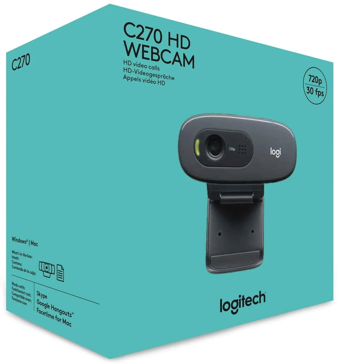 Logitech C270 HD Webcam HD 720p Business & Education