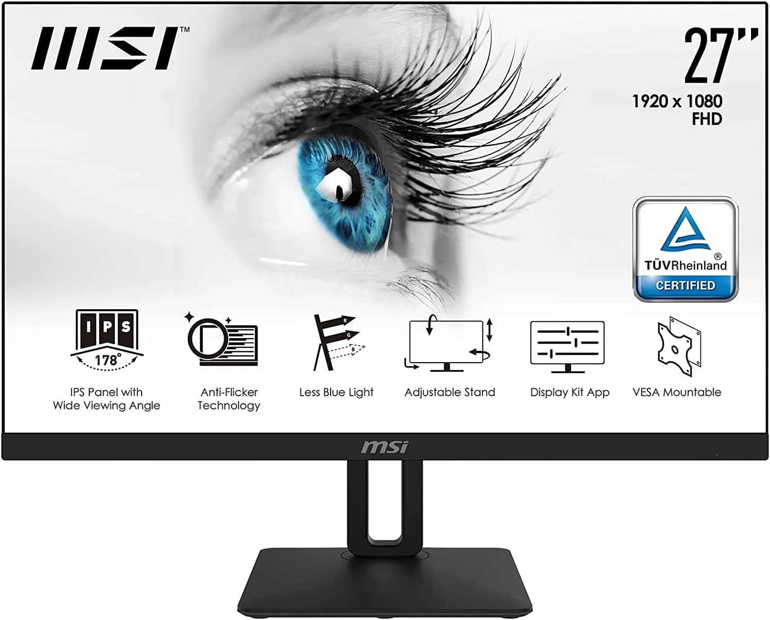 MSI PRO MP271P 27” Adjustable, FHD 75Hz