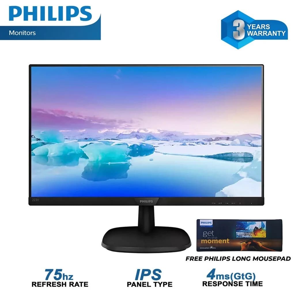 Philips 223V7QHAB/94 21.5 inch Monitor Black