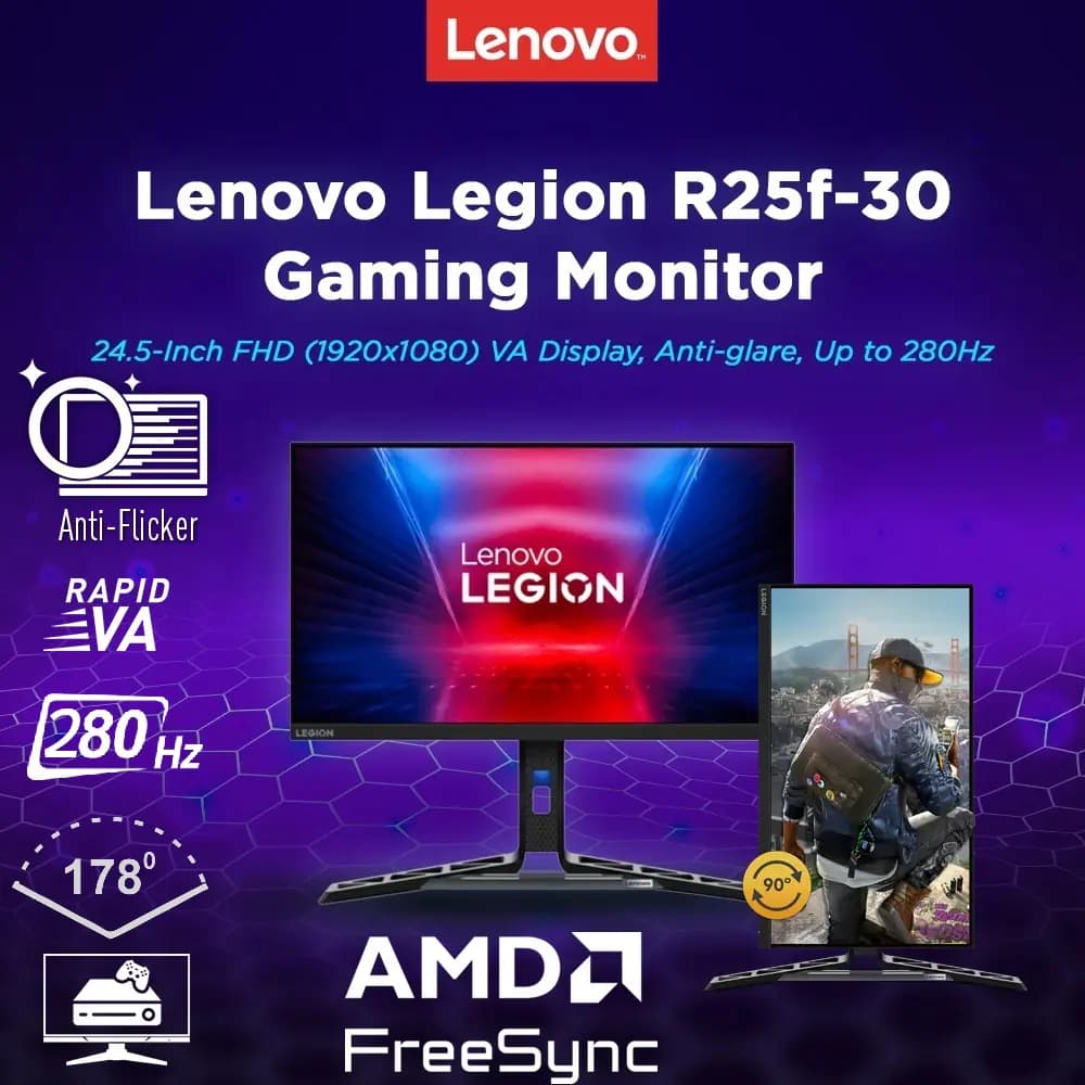 Lenovo Legion-R25f-30 | 25 Inch (63.50cm) | FHD 240Hz Gaming Monitor