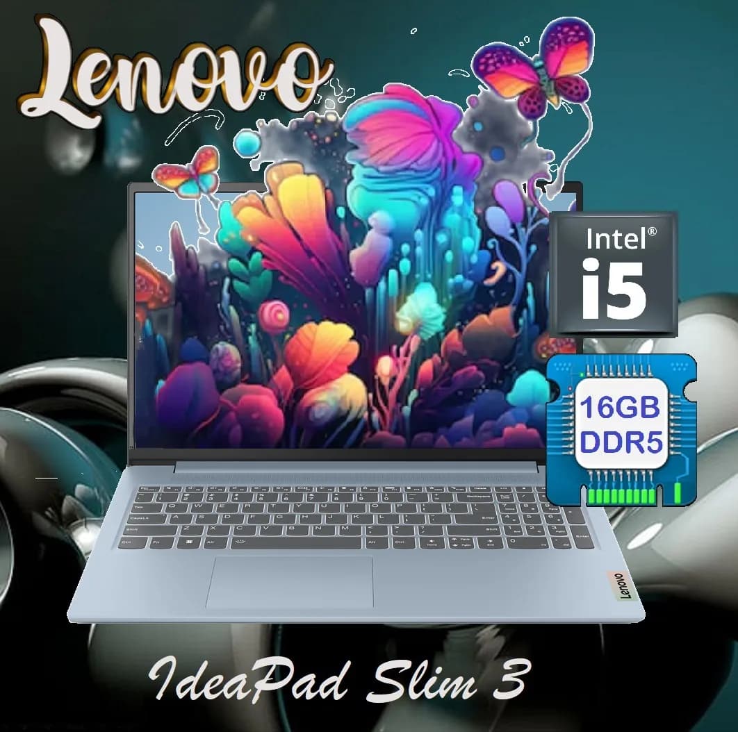 Lenovo IdeaPad Slim 3 15IRH8 Intel Core i5-13420H | 16GB DDR5 RAM, 512GB SSD | 15.6″ FHD Display | Intel UHD Graphics
