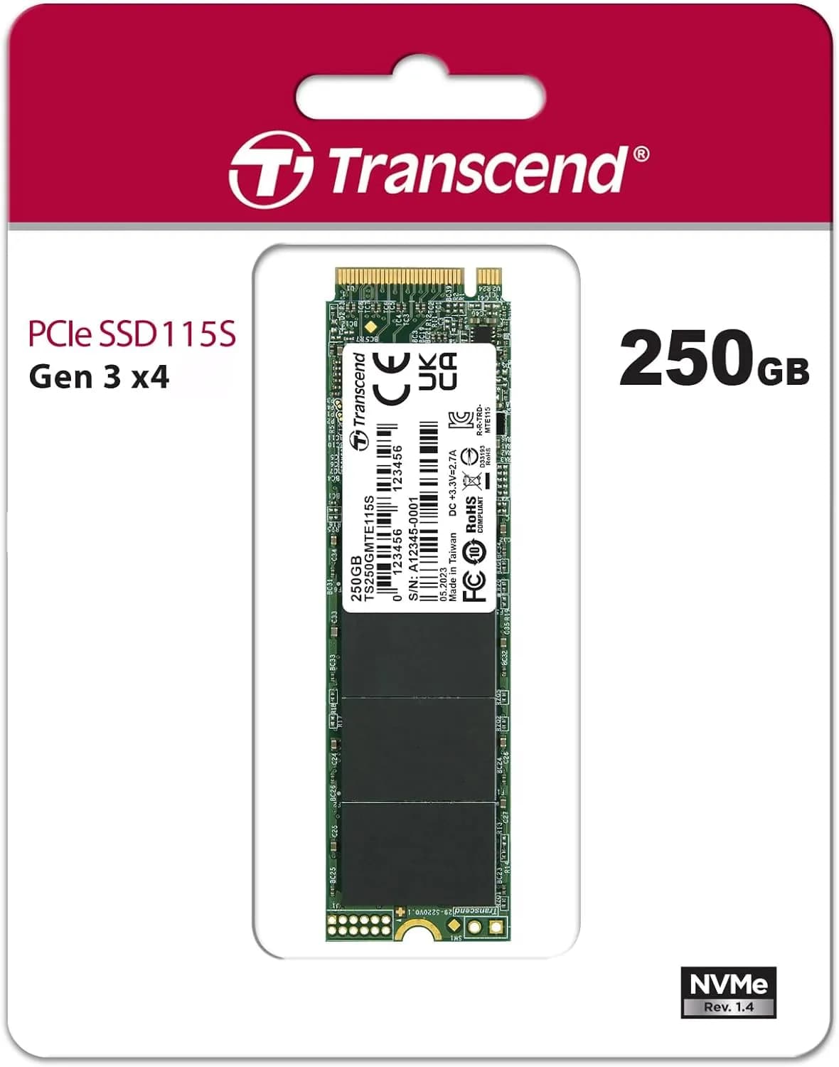 Transcend 250GB MTE115S NVMe Internal SSD